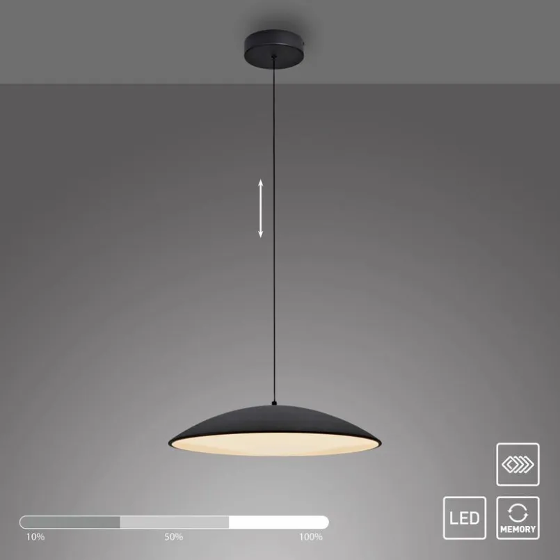 SCHÖNER WOHNEN-Kollektion Pendelleuchten-LED-Pendelleuchte Lente Schwarz