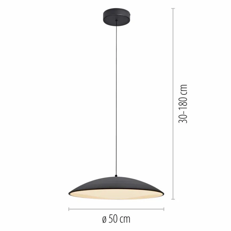 SCHÖNER WOHNEN-Kollektion Pendelleuchten-LED-Pendelleuchte Lente Schwarz