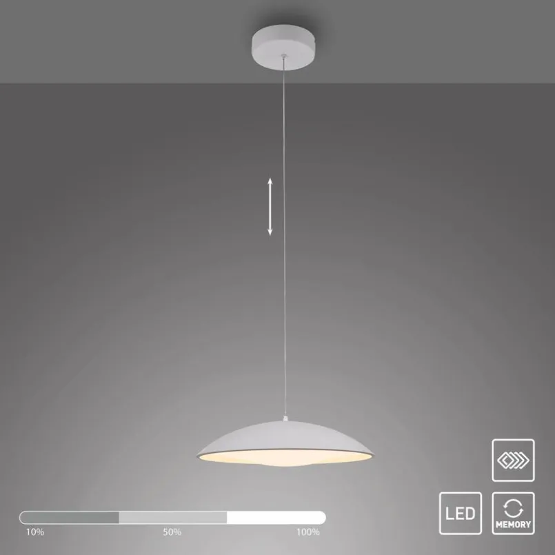 SCHÖNER WOHNEN-Kollektion Pendelleuchten-LED-Pendelleuchte Lente Weiß