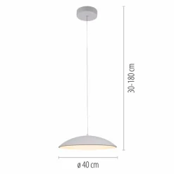 SCHÖNER WOHNEN-Kollektion Pendelleuchten-LED-Pendelleuchte Lente Weiß