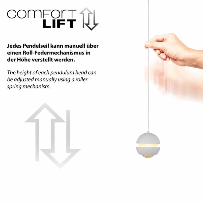 SCHÖNER WOHNEN-Kollektion Pendelleuchten-LED-Pendelleuchte Lini Weiß