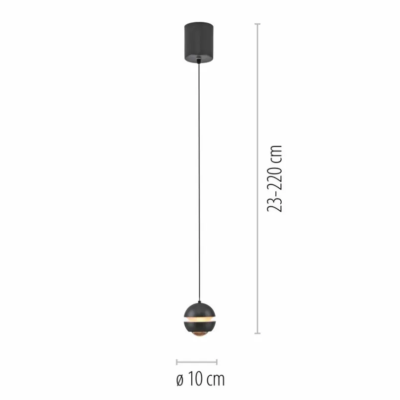 SCHÖNER WOHNEN-Kollektion Pendelleuchten-LED-Pendelleuchte Lini Schwarz