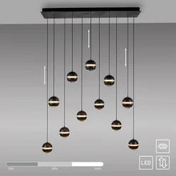 SCHÖNER WOHNEN-Kollektion Pendelleuchten-LED-Pendelleuchte Lini Schwarz