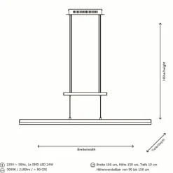 ELOBRA Pendelleuchten-LED-Pendelleuchte Panama Swing Braun