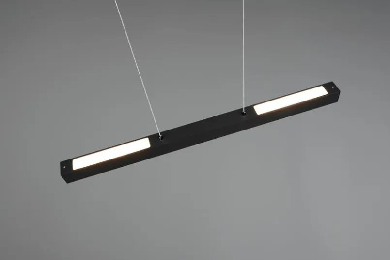 Trio Schienensysteme-LED-Pendelleuchte Paros Schwarz