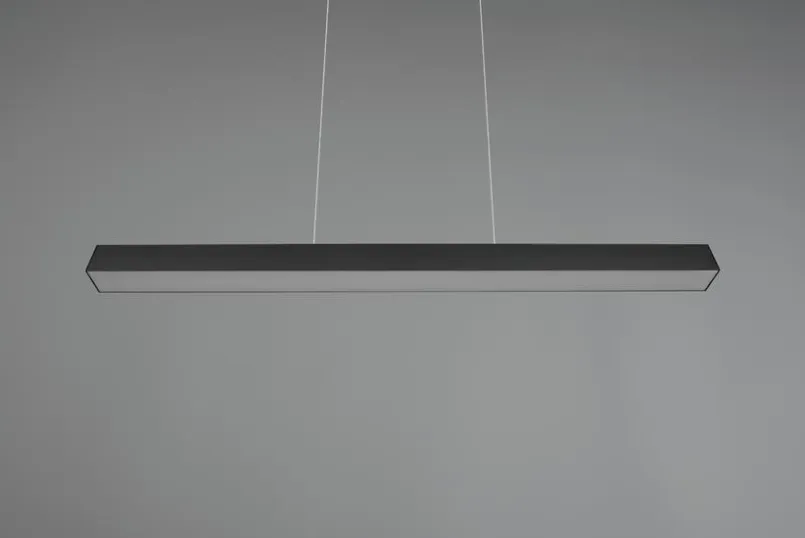 Trio Schienensysteme-LED-Pendelleuchte Paros Schwarz