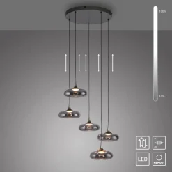 SCHÖNER WOHNEN-Kollektion Pendelleuchten-LED-Pendelleuchte Posh Schwarz