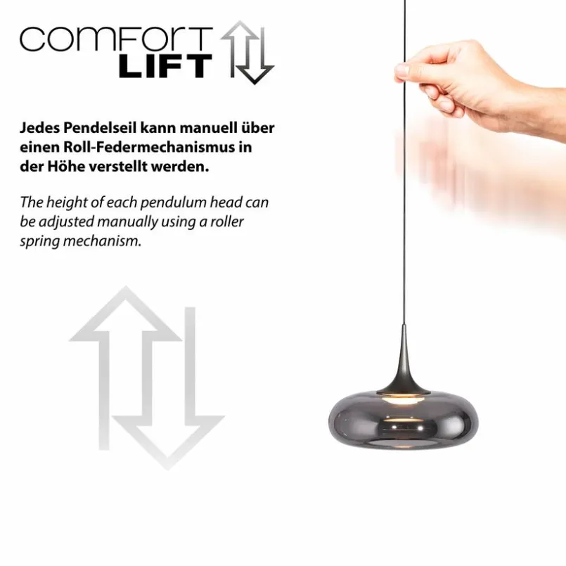 SCHÖNER WOHNEN-Kollektion Pendelleuchten-LED-Pendelleuchte Posh Schwarz