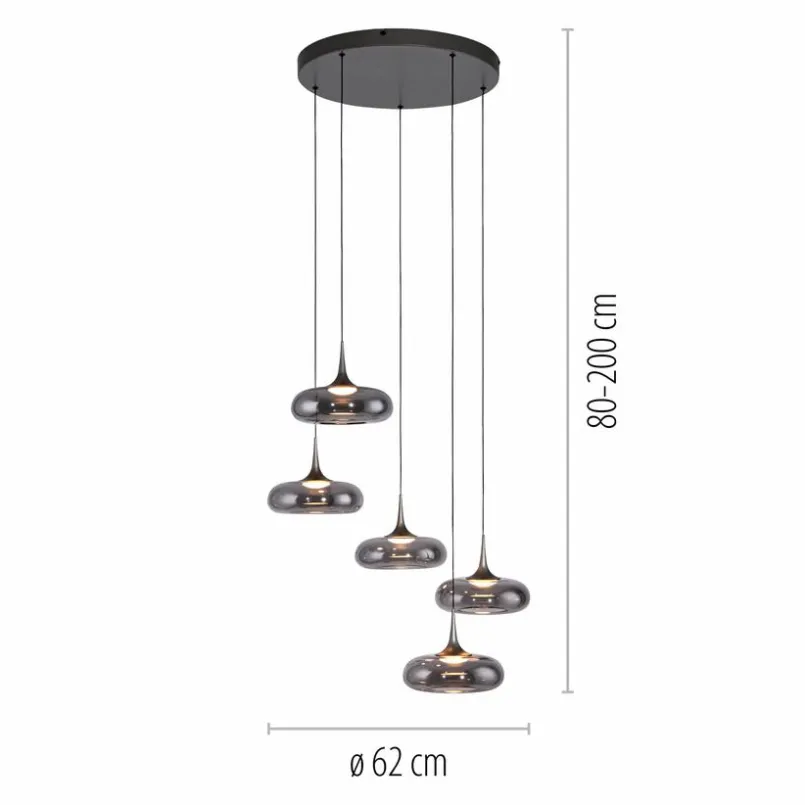 SCHÖNER WOHNEN-Kollektion Pendelleuchten-LED-Pendelleuchte Posh Schwarz