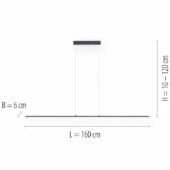 Pendelleuchten|Neuhaus PURE LED-Pendelleuchte Pure Lite Anthrazit