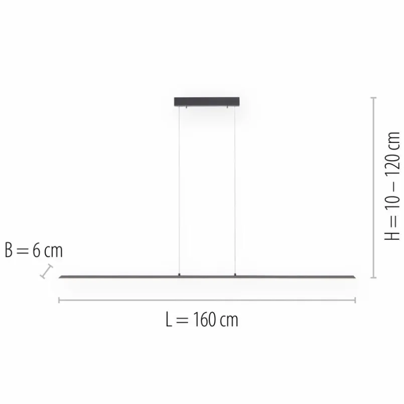 Pendelleuchten|Neuhaus PURE LED-Pendelleuchte Pure Lite Anthrazit