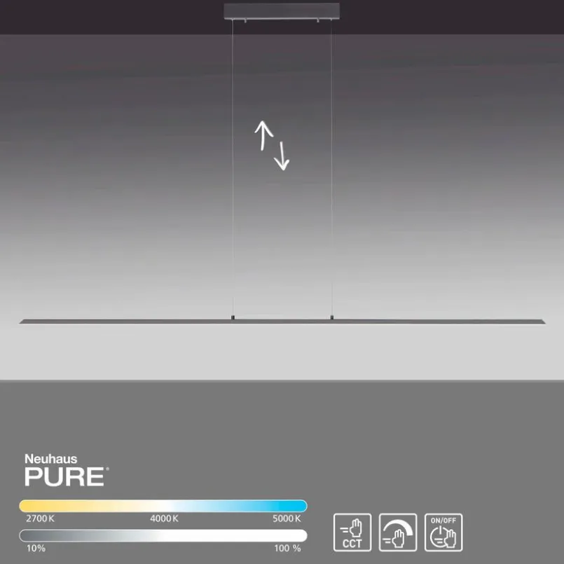 Pendelleuchten|Neuhaus PURE LED-Pendelleuchte Pure Lite Anthrazit
