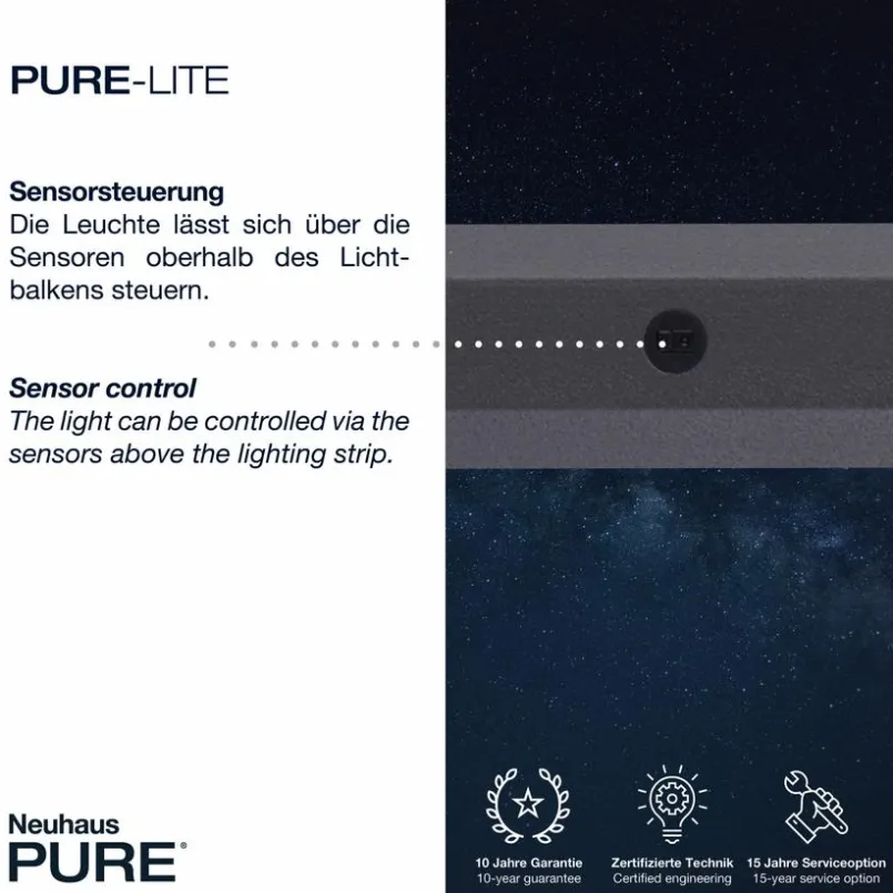 Pendelleuchten|Neuhaus PURE LED-Pendelleuchte Pure Lite Anthrazit