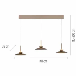 Pendelleuchten|Neuhaus PURE LED-Pendelleuchte Pure Moon Bronze