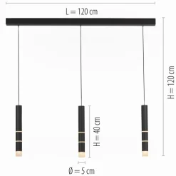 Pendelleuchten|Neuhaus PURE LED-Pendelleuchte Pure Vega Schwarz