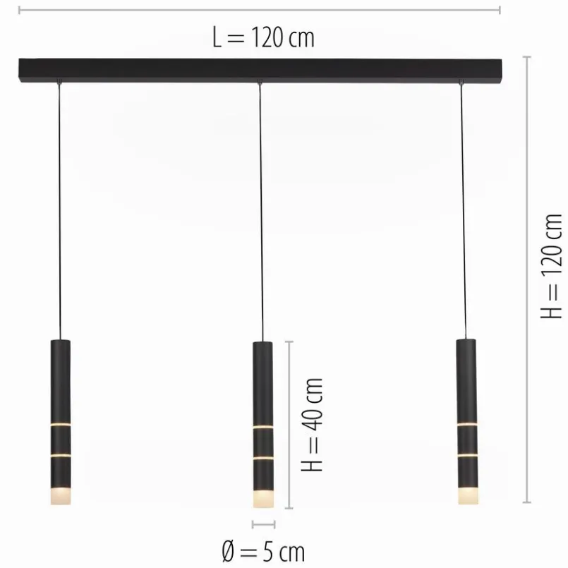 Pendelleuchten|Neuhaus PURE LED-Pendelleuchte Pure Vega Schwarz