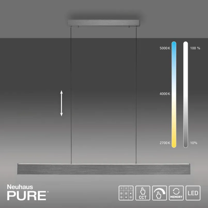 Pendelleuchten|Neuhaus PURE LED-Pendelleuchte Pure-Motion Grau