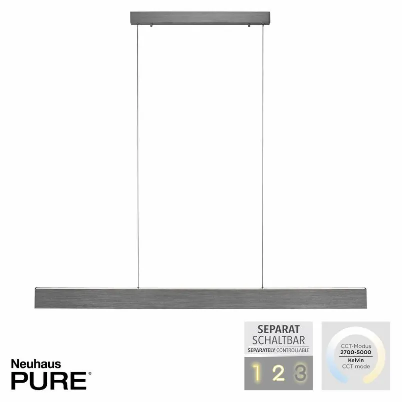Pendelleuchten|Neuhaus PURE LED-Pendelleuchte Pure-Motion Grau