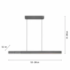 Pendelleuchten|Neuhaus PURE LED-Pendelleuchte Pure-Moto-Rise Grau