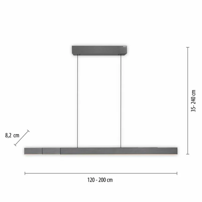 Pendelleuchten|Neuhaus PURE LED-Pendelleuchte Pure-Moto-Rise Grau