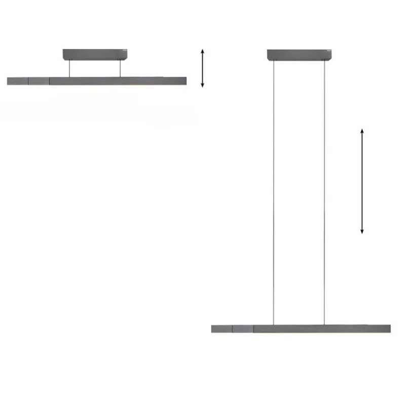 Pendelleuchten|Neuhaus PURE LED-Pendelleuchte Pure-Moto-Rise Grau