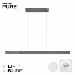 Pendelleuchten|Neuhaus PURE LED-Pendelleuchte Pure-Moto-Rise Grau