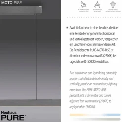 Pendelleuchten|Neuhaus PURE LED-Pendelleuchte Pure-Moto-Rise Grau