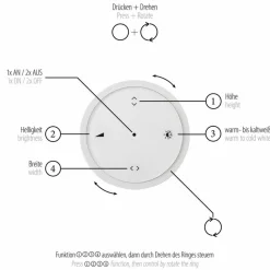 Pendelleuchten|Neuhaus PURE LED-Pendelleuchte Pure-Moto-Rise Grau