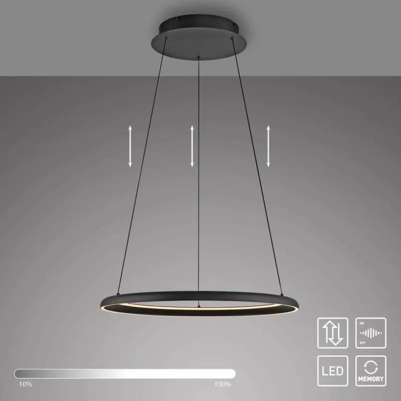 SCHÖNER WOHNEN-Kollektion Pendelleuchten-LED-Pendelleuchte Quillo Schwarz