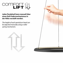 SCHÖNER WOHNEN-Kollektion Pendelleuchten-LED-Pendelleuchte Quillo Schwarz