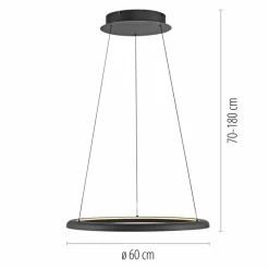 SCHÖNER WOHNEN-Kollektion Pendelleuchten-LED-Pendelleuchte Quillo Schwarz