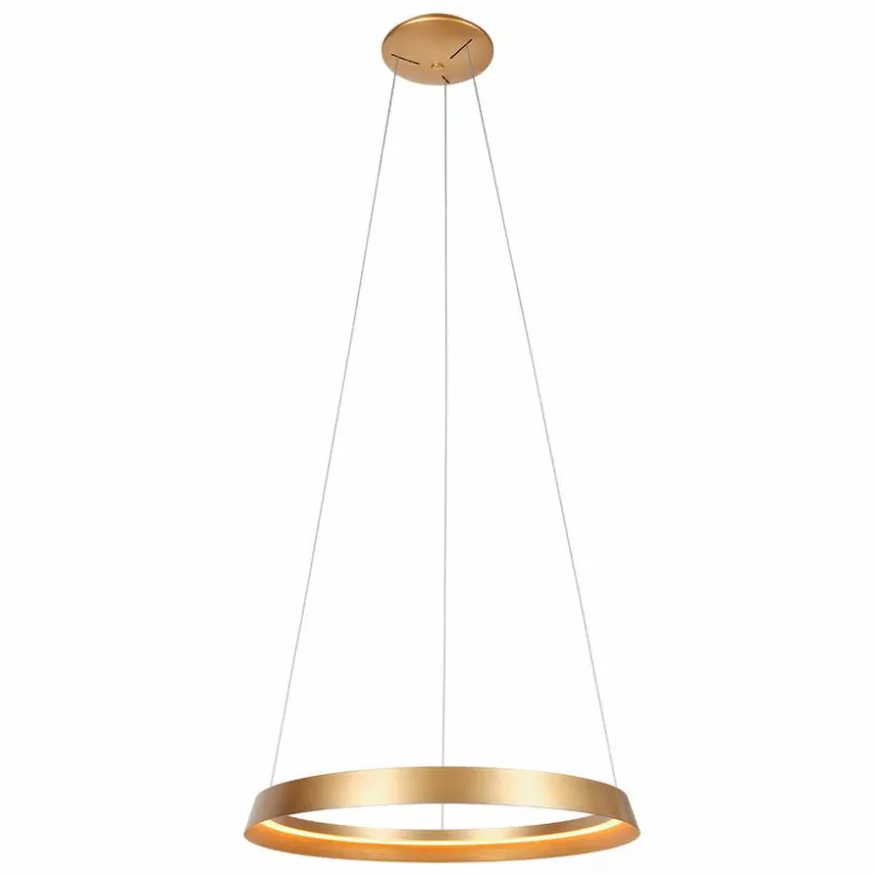 Steinhauer Pendelleuchten-LED-Pendelleuchte Ringlux Gold