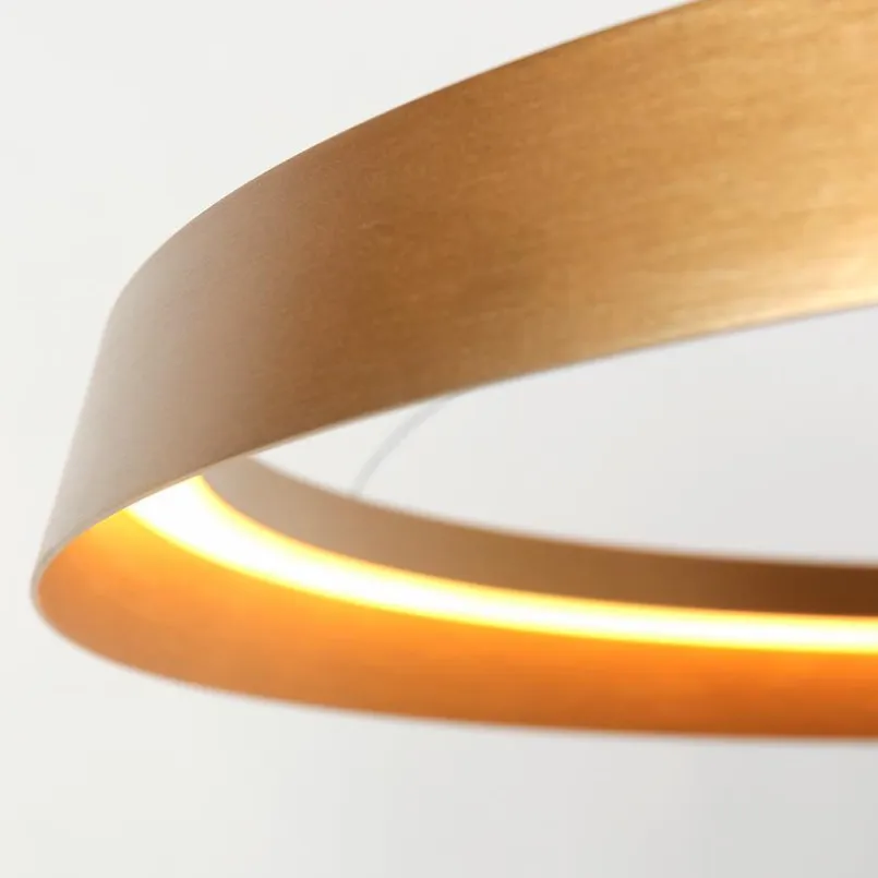 Steinhauer Pendelleuchten-LED-Pendelleuchte Ringlux Gold