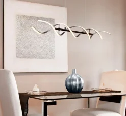 Pendelleuchten|Trio LED-Pendelleuchte Sequence Alu gebürstet