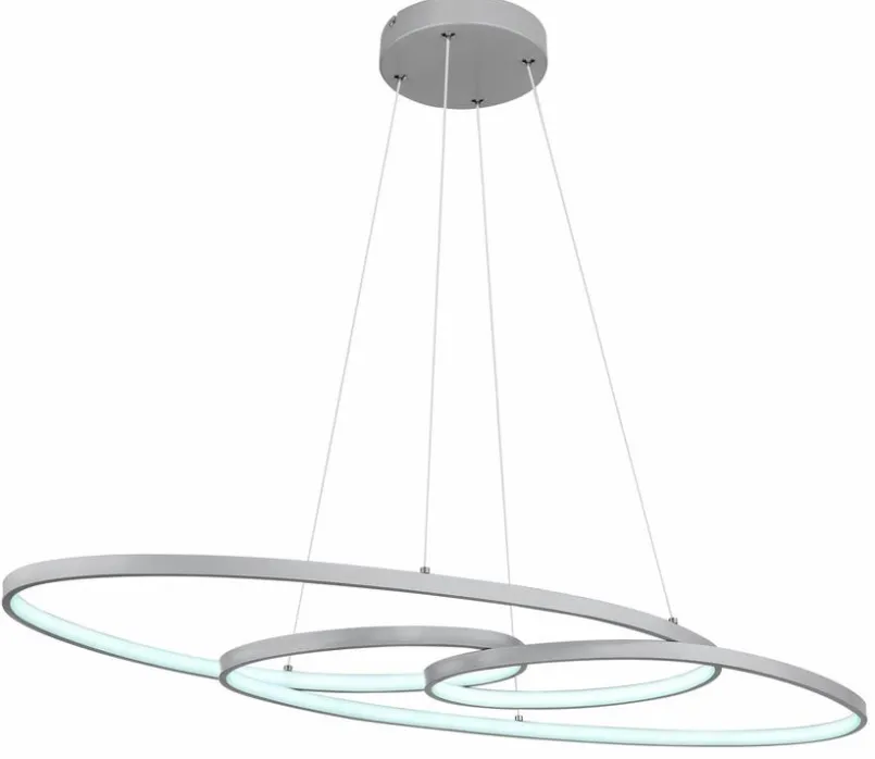 Globo Pendelleuchten-LED-Pendelleuchte Spira Silber
