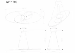 Globo Pendelleuchten-LED-Pendelleuchte Spira Silber