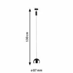 Paulmann Schienensysteme-LED-Pendelleuchte URail Caspule II Schwarz