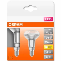 E14|Osram LED-Reflektorlampe E14/2,6 Watt/Energie F Transparent