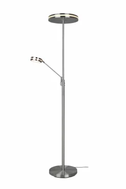 Trio Stehlampen-LED-Stehlampe Franklin Nickel matt