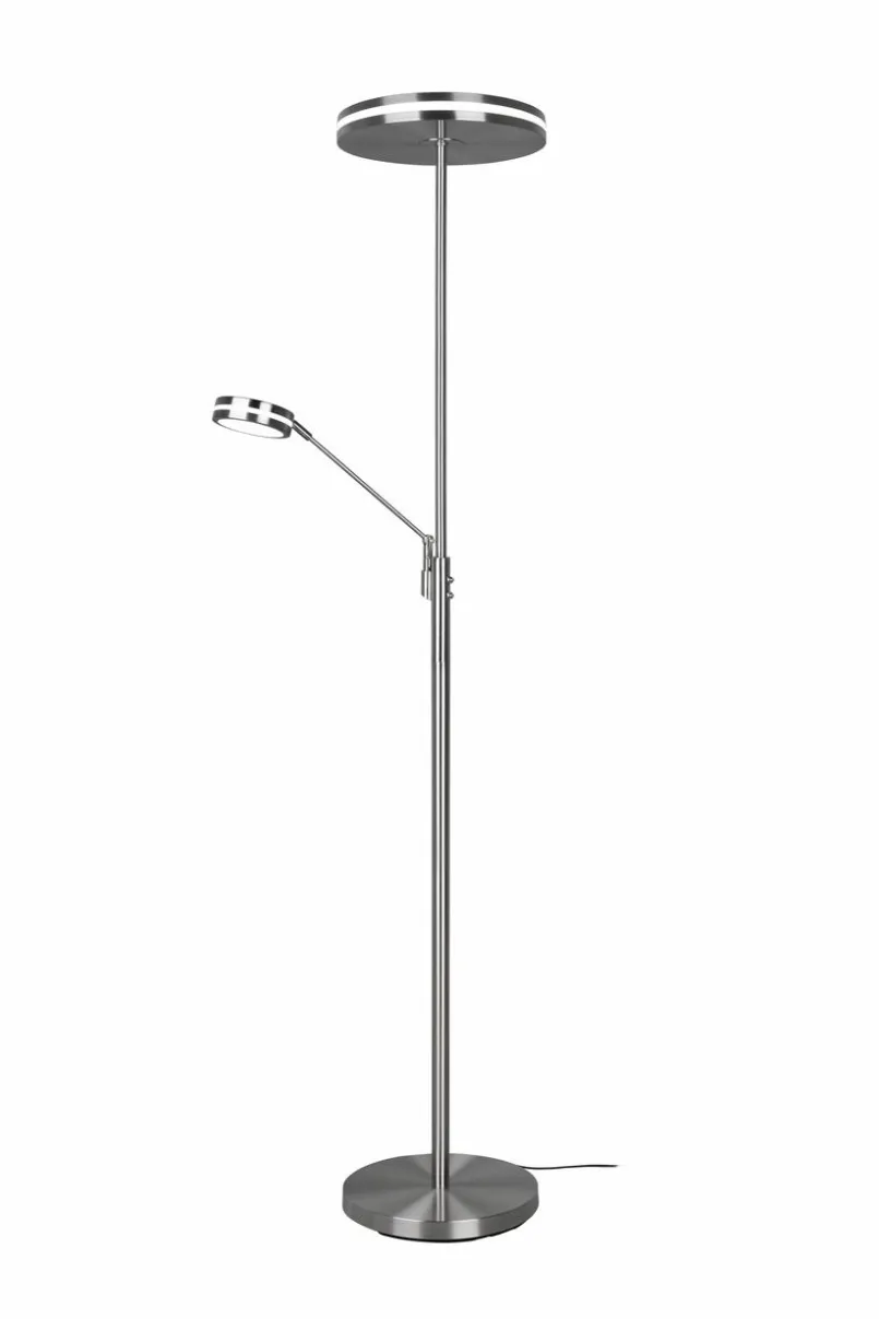Trio Stehlampen-LED-Stehlampe Franklin Nickel matt