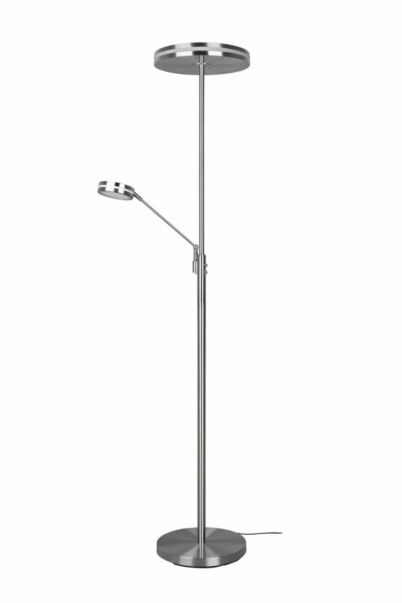 Trio Stehlampen-LED-Stehlampe Franklin Nickel matt