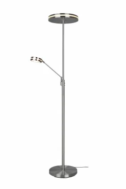 Trio Stehlampen-LED-Stehlampe Franklin Nickel matt