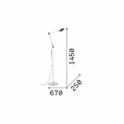 Stehlampen|IDEAL LUX LED-Stehlampe Futura Weiß