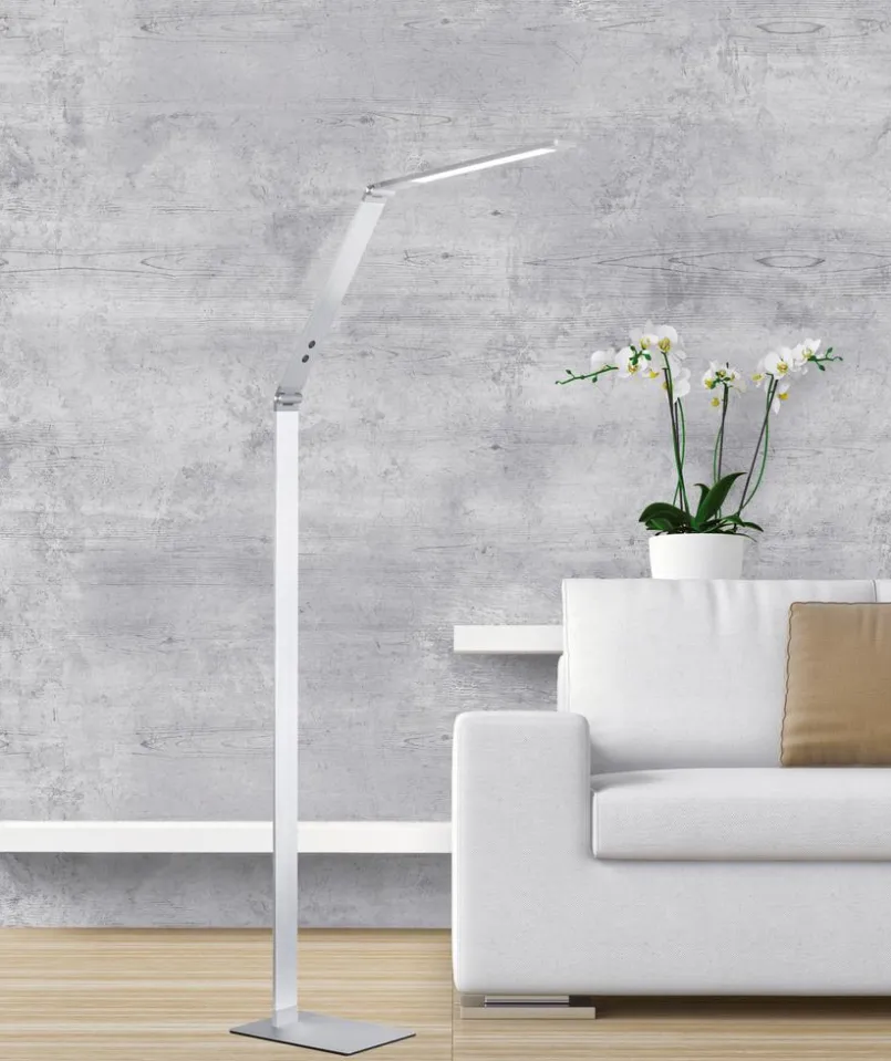 Stehlampen|Fischer & Honsel LED-Stehlampe Geri Alu
