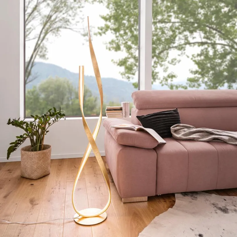 Stehlampen|Paul Neuhaus LED-Stehlampe Linda Gold