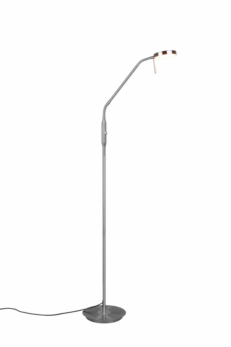 Trio Stehlampen-LED-Stehlampe Monza Nickel matt
