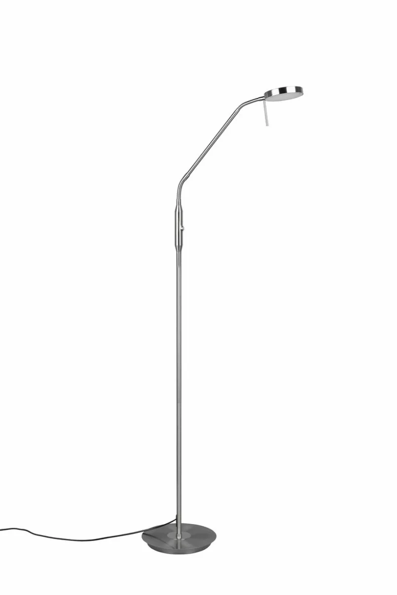 Trio Stehlampen-LED-Stehlampe Monza Nickel matt