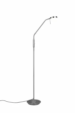Trio Stehlampen-LED-Stehlampe Monza Nickel matt