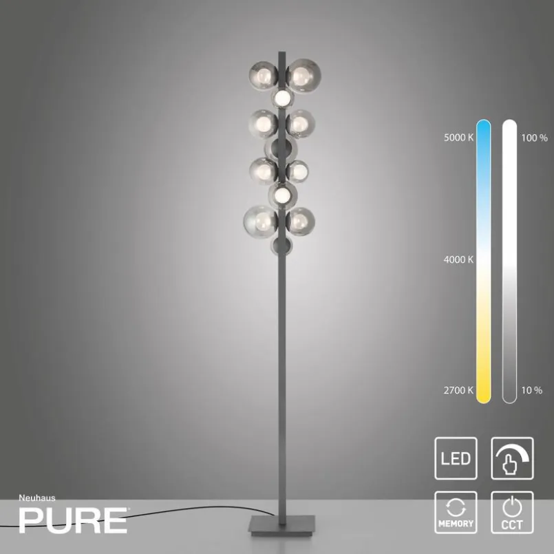 Stehlampen|Neuhaus PURE LED-Stehlampe Popup Grau