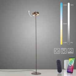 Q SMART HOME LIGHTS Stehlampen-LED-Stehlampe Q-Rotate Braun